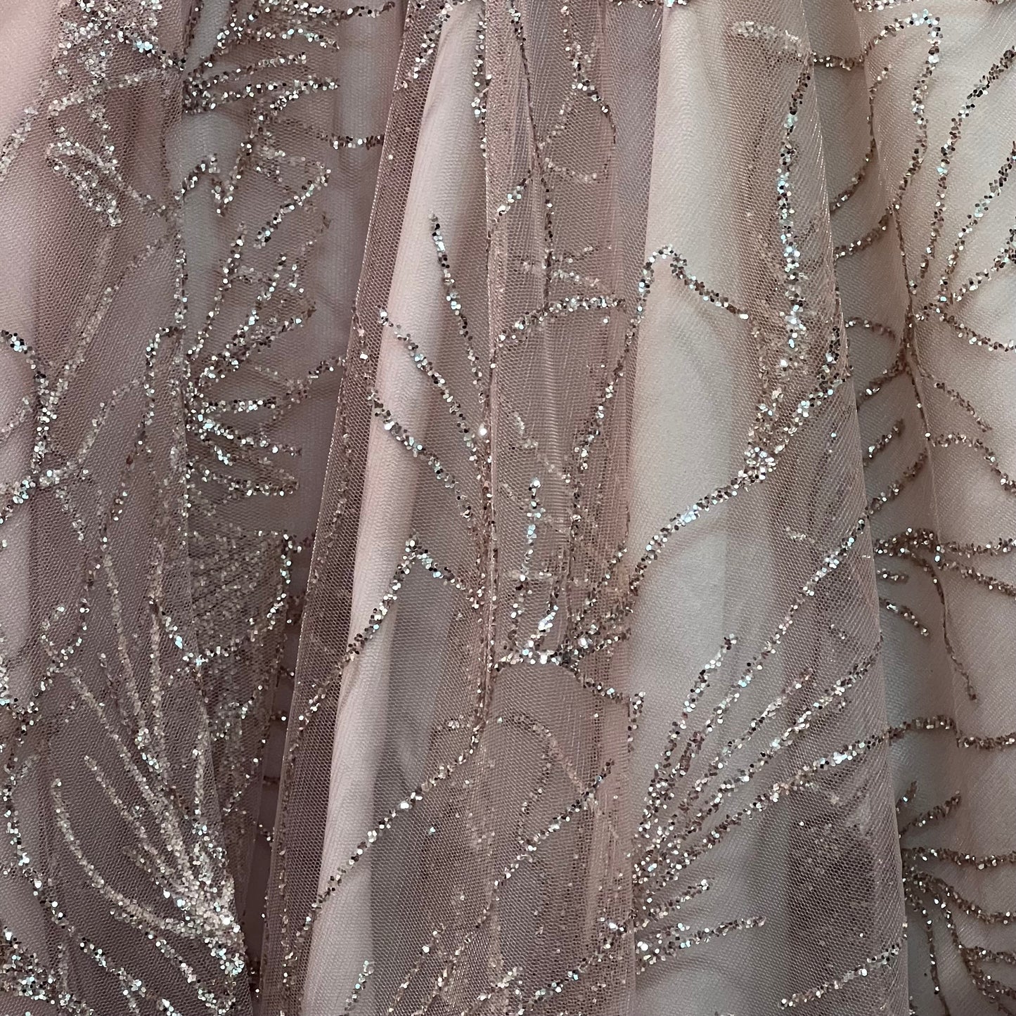 Blush Jr. Grad Dress w/ Intricate Glitter Embroidery